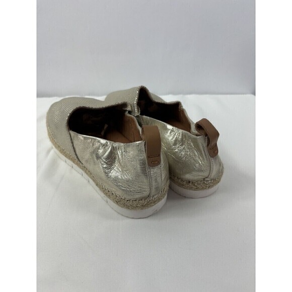 Gentle Souls Lara A-line Sporty 2 Flats Light Gold Leather Size 8.5 Perforated - Picture 2 of 12